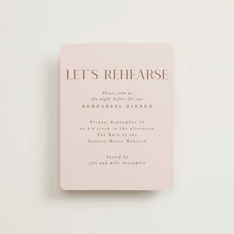 Rehearsal Dinner Cards