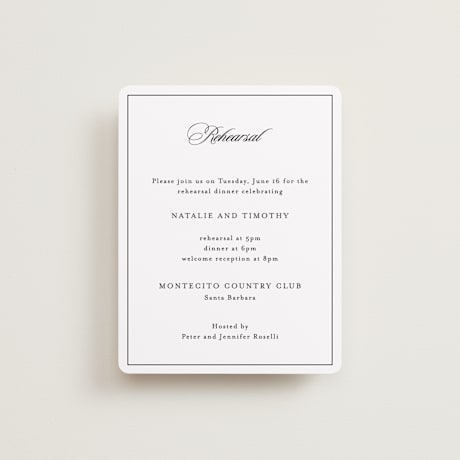 Rehearsal Dinner Cards