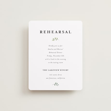 Rehearsal Dinner Cards