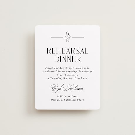 Rehearsal Dinner Cards