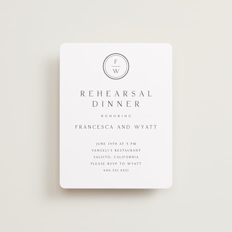 Rehearsal Dinner Cards