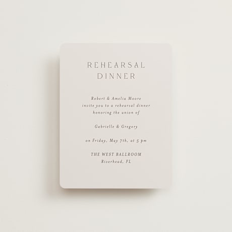 Rehearsal Dinner Cards