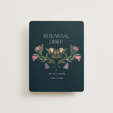 Foil-Pressed Rehearsal Dinner Cards