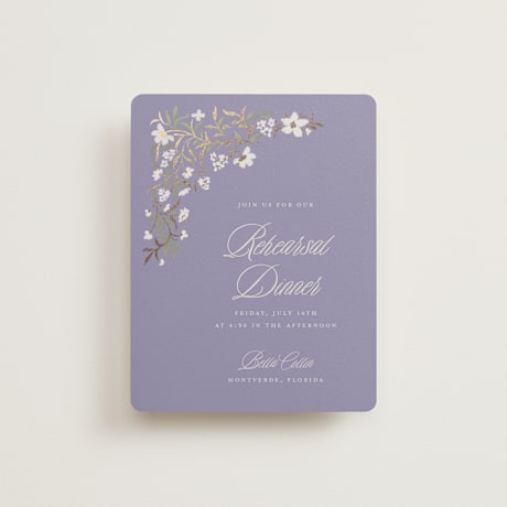 Foil-Pressed Rehearsal Dinner Cards
