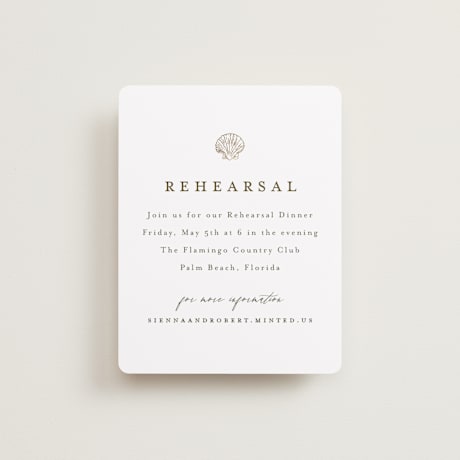 Foil-Pressed Rehearsal Dinner Cards