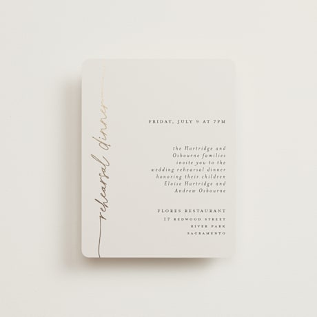 Foil-Pressed Rehearsal Dinner Cards