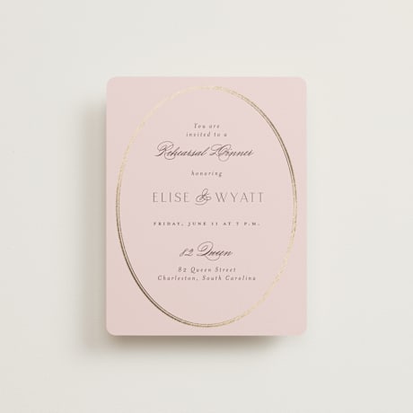 Foil-Pressed Rehearsal Dinner Cards