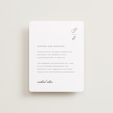 Reception Cards