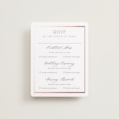 Foil-Pressed Multi-Event RSVP Cards