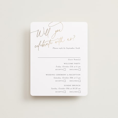 Foil-Pressed Multi-Event RSVP Cards
