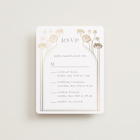 Foil-Pressed Multi-Event RSVP Cards