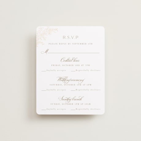 Foil-Pressed Multi-Event RSVP Cards