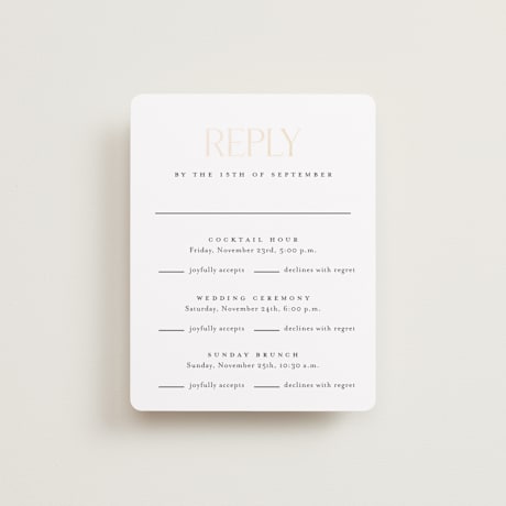 Foil-Pressed Multi-Event RSVP Cards