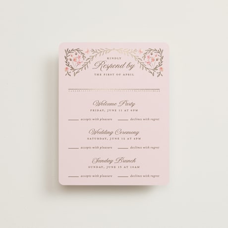 Foil-Pressed Multi-Event RSVP Cards