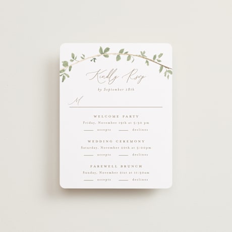 Foil-Pressed Multi-Event RSVP Cards