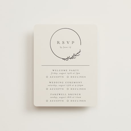 Foil-Pressed Multi-Event RSVP Cards