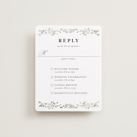 Foil-Pressed Multi-Event RSVP Cards