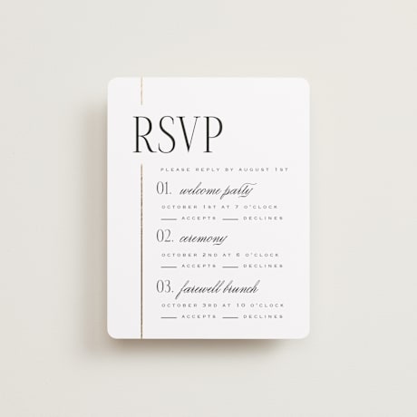 Foil-Pressed Multi-Event RSVP Cards