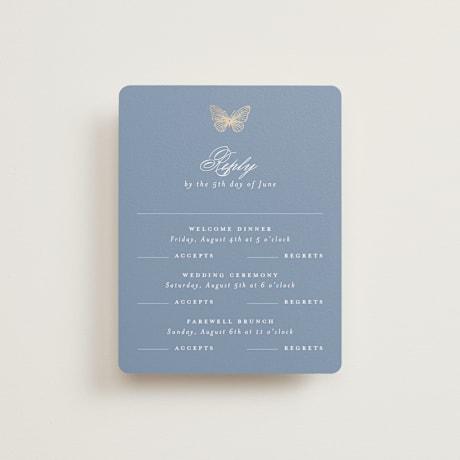 Foil-Pressed Multi-Event RSVP Cards