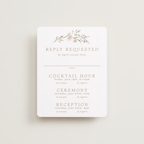 Foil-Pressed Multi-Event RSVP Cards