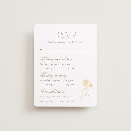 Foil-Pressed Multi-Event RSVP Cards