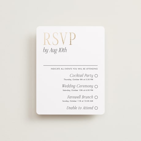 Foil-Pressed Multi-Event RSVP Cards