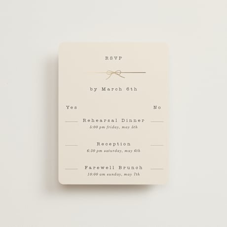 Foil-Pressed Multi-Event RSVP Cards