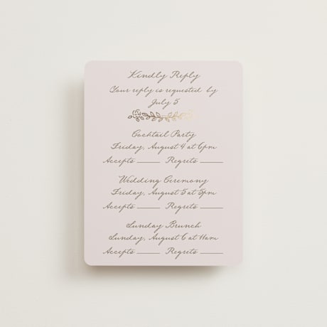 Foil-Pressed Multi-Event RSVP Cards