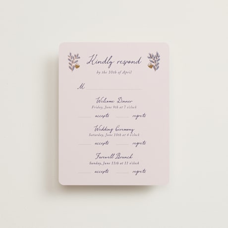Foil-Pressed Multi-Event RSVP Cards