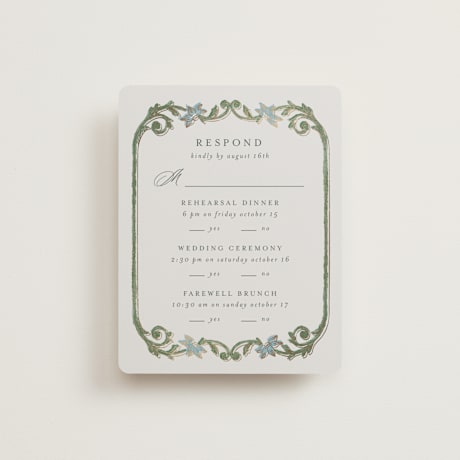 Foil-Pressed Multi-Event RSVP Cards