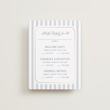 Foil-Pressed Multi-Event RSVP Cards