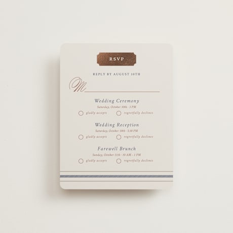 Foil-Pressed Multi-Event RSVP Cards