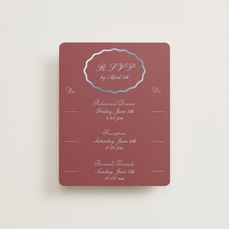 Foil-Pressed Multi-Event RSVP Cards