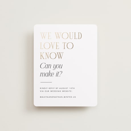 Foil-Pressed RSVP Online Enclosure Cards