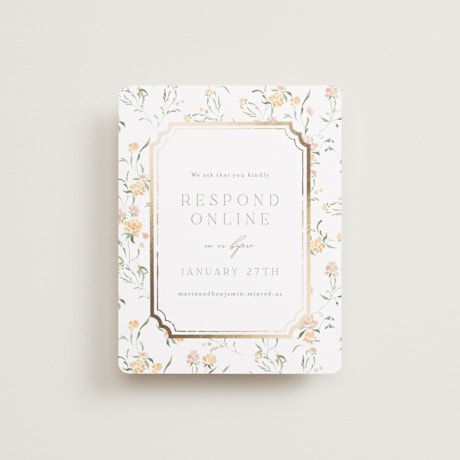 Foil-Pressed RSVP Online Enclosure Cards