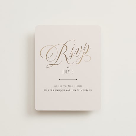 Foil-Pressed RSVP Online Enclosure Cards