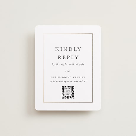 Foil-Pressed RSVP Online Enclosure Cards