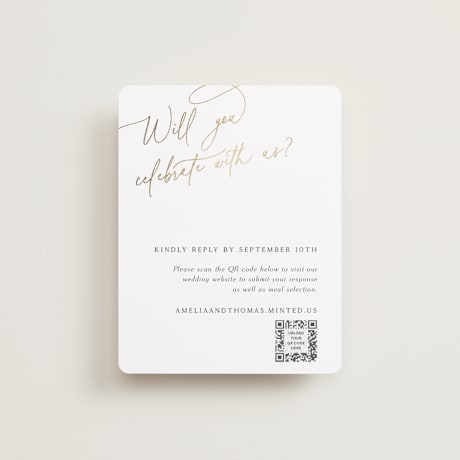 Foil-Pressed RSVP Online Enclosure Cards