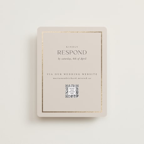 Foil-Pressed RSVP Online Enclosure Cards