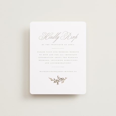 Foil-Pressed RSVP Online Enclosure Cards