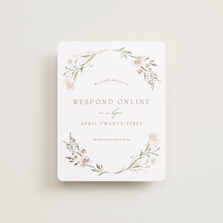Foil-Pressed RSVP Online Enclosure Cards