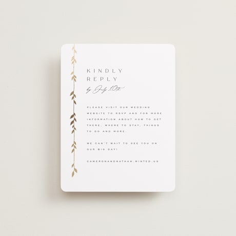 Foil-Pressed RSVP Online Enclosure Cards