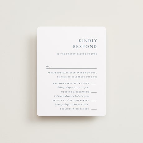Multi-Event RSVP Cards