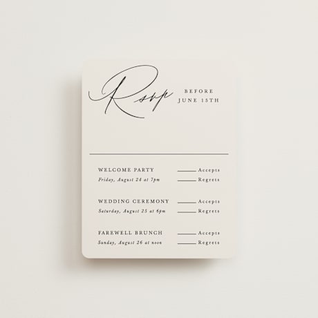 Multi-Event RSVP Cards