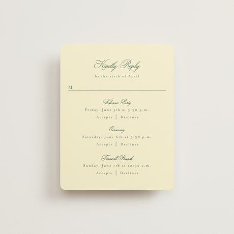 Multi-Event RSVP Cards