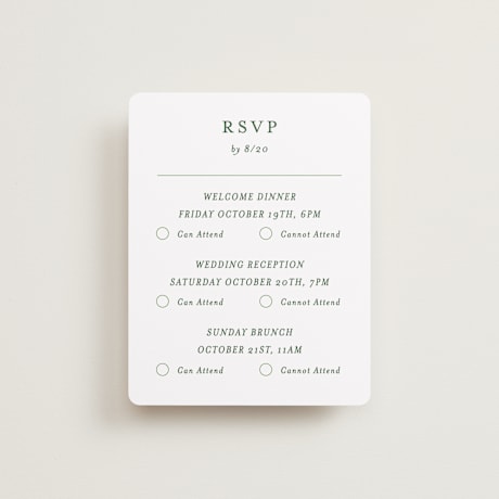 Multi-Event RSVP Cards