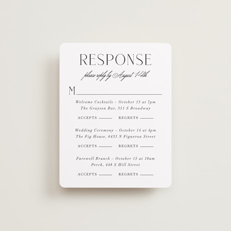 Multi-Event RSVP Cards