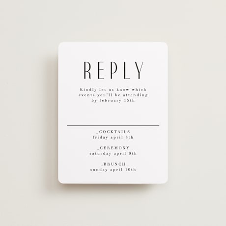 Multi-Event RSVP Cards