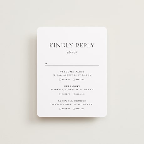 Multi-Event RSVP Cards