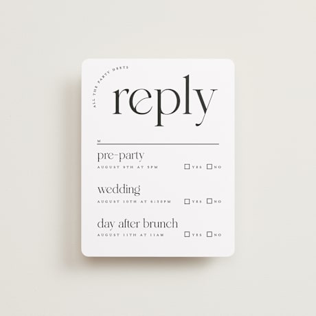 Multi-Event RSVP Cards